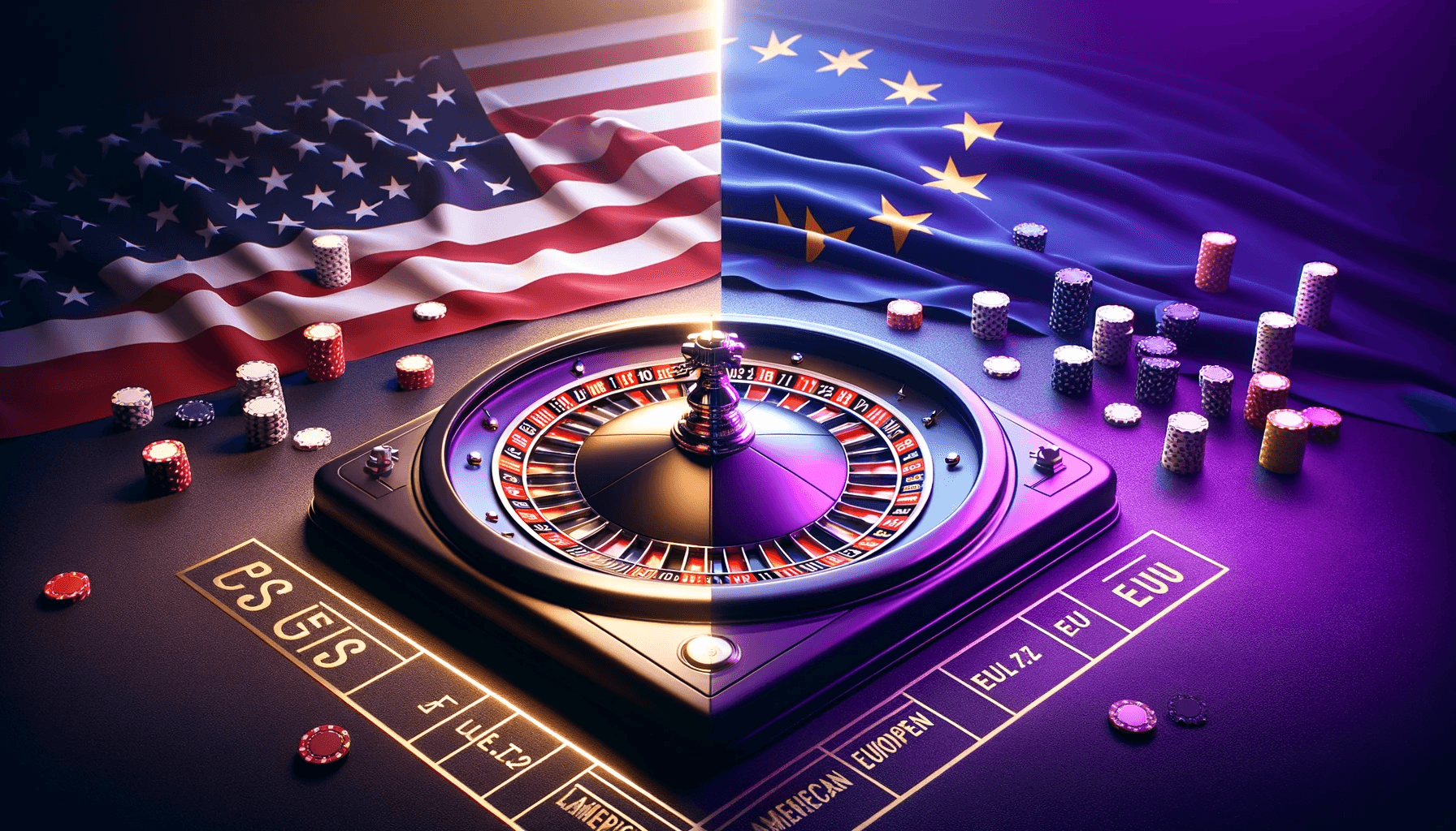 Choisir la roulette américaine ou européenne dans un casino avec croupier en direct image